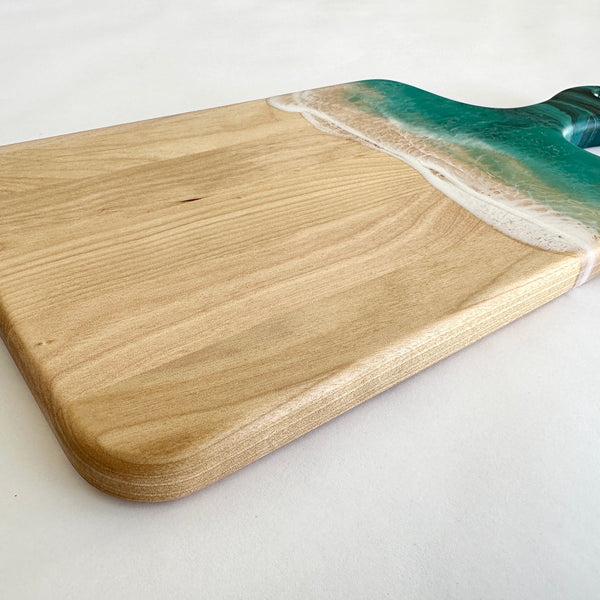 Maple Coastal Charcuterie Board with Handle - 16" x 8" (#3648)