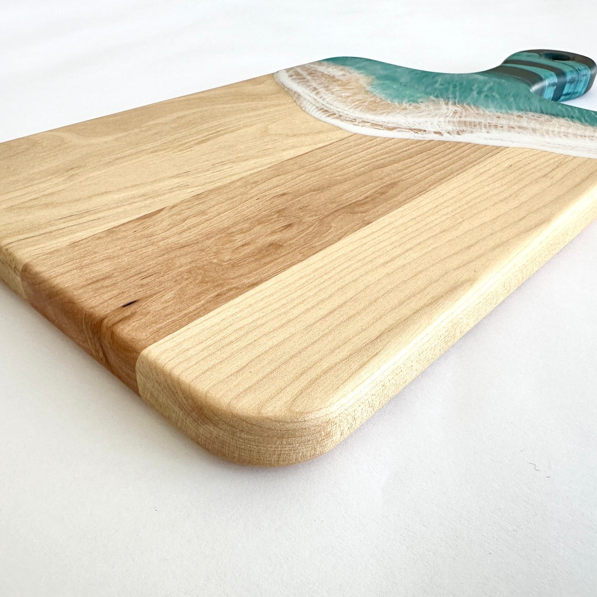 Maple Coastal Charcuterie Board with Handle - 16" x 8" (#3649)