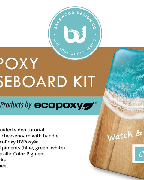 DIY Epoxy Cheeseboard Kit - Coastal Vibes - Single Kit