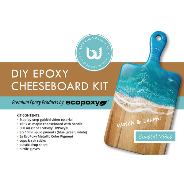 DIY Epoxy Cheeseboard Kit - Coastal Vibes - Single Kit